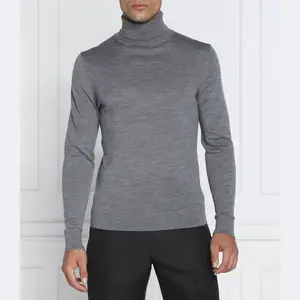 Шерстяная водолазка приталенного кроя Calvin Klein, серый