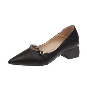 Alxnan Женские туфли на высоком каблуке зелёные/жёлтые/экрю/чёрные — чёрные, цвет Black