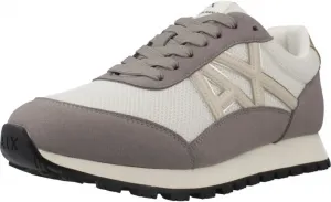 Женские кроссовки Armani Exchange из микрозамши с сетчатой вставкой, от белого