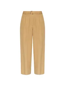 Брюки с ремнем и складками Paul Smith, бежевый