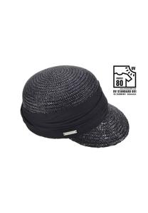 Кепка соломенная кайма 54968-0 SEEBERGER, черный