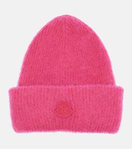 Шапка из шерсти с логотипом Moncler, Fuchsia