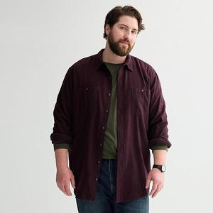 Фланелевая рубашка с длинным рукавом Big & tall super soft brushed Sonoma Goods For Life, Plum