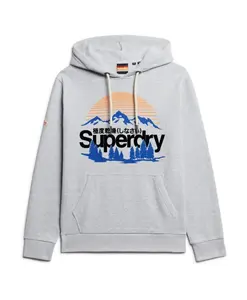 Худи с графическим принтом для активного отдыха Superdry, серый