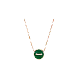 Колье с подвеской Pomellato Pom Pom Dot из розового золота с малахитом и бриллиантами