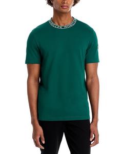 Футболка из хлопка с вышитым логотипом Moncler, зеленый