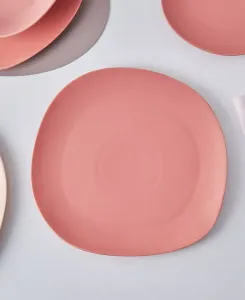 Фарфоровые обеденные тарелки Delilah, набор из 6 шт. Stone Lain, terracotta
