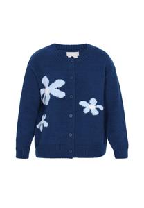 Вязаный кардиган Usha, темно-синий/светло-синий