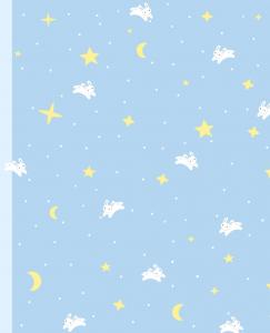 Kawaii Anime Stationery Journal / Blue Japanese Manga Design with Bunny, Moon, and Stars / Wide Ruled Lined Paper Notebook (7.5" x 9.25") - 110 Pages ... for Girls, Women, Students, and Anime Lovers (Independently published)