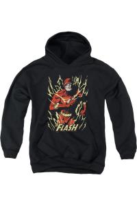 Молодежная толстовка с капюшоном Justice League of America Flash Flare Gildan, черный