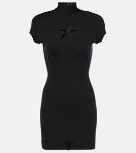 Мини-платье с вырезом Black Star Mugler, черный