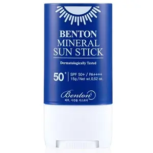 Benton Mineral Sun Stick SPF50 PA++++ 15 г Веганский без белого цвета Защита от ультрафиолета Семейная безопасность Гипоаллергенный Мягкий гладкий финиш Лицо Тело Корейский