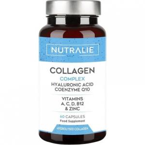 Коллаген Гиалуроновая кислота Коэнзим Q10 Витамины ACD и B12 Цинк для кожи Суставы и волосы Гидролизованный коллаген 60 капсул Nutralie