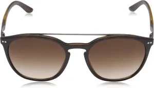 Солнцезащитные очки Giorgio Armani в черепаховой оправе, с коричневыми градиентными линзами, диаметр линз 53 мм Emporio Armani, Brown