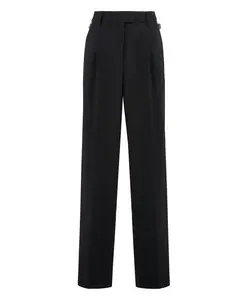 Брюки из натуральной шерсти Pt Torino, черный