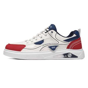 Sportful Износостойкие легкие дышащие лоу-топ скейтбордские кроссовки мужские бело-красные, цвет White Red