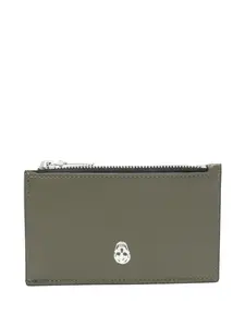 Держатель для карт на молнии с черепом Alexander Mcqueen, зеленый