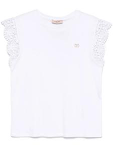 TWINSET кружевная футболка, белый