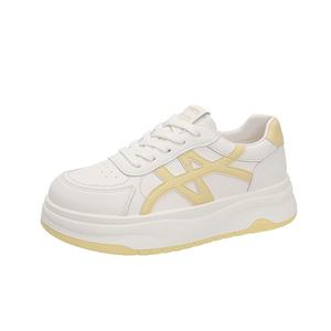 TAFN Женские устойчивые к истиранию низкие скейтерские кроссовки желтые, цвет Yellow