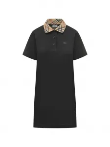 Мини-платье с воротником-стойкой Burberry, черный
