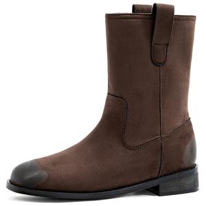 OMS Черно-коричневые женские ботильоны коричневые, цвет Brown