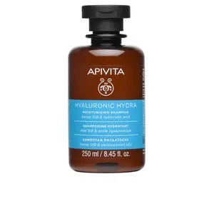 Шампунь Champú hidratante con ácido hialurónico, aloe y miel Apivita, 250 мл.