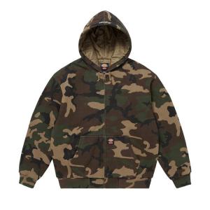 Толстовка Supreme x Dickies Quilted Lined Zip Up Hooded Sweatshirt, Woodland Camo