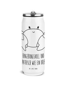 Mr. & Mrs. Panda Бутылка для напитков из нержавеющей стали с изображением знака зодиака Рак... белого цвета