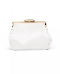 Женский атласный клатч-сумочка Skye Jewel Badgley Mischka, белый