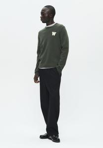 Джемпер WW TAY CRE LOGO PULLOVER  DOUBLE A BY W.W., темно-зеленый