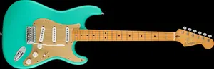 Электрогитара Fender Squier Stratocaster ко 40-летию, Винтажное издание - сатиновый морской зеленый с грифом из клена