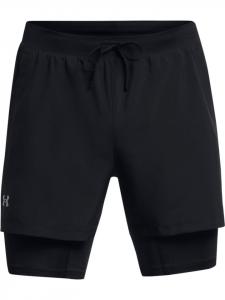 Тканевые шорты Ua Launch 5'' 2-In-1 Shorts Under Armour, черный