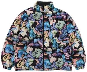 Двусторонняя пуховая куртка BAPE Art Camo, черный