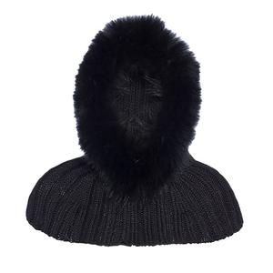 Шарф с капюшоном Goldbergh Naomi с искусственным мехом (женский), Black