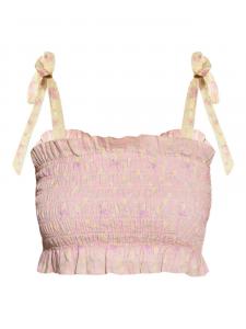 Укороченный топ со сборками LoveShackFancy, розовый