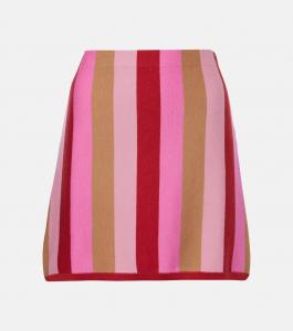 Мини-юбка Liesel из шерстяной смеси Rixo, Victoria Stripe Pink