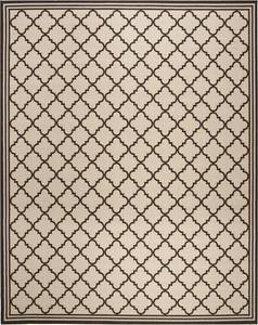 Ковер SAFAVIEH, 275 x 366 см,  Linden Collection Natural / Brown LND121B Trellis для помещений и улицы, без линьки, легкая чистка, для патио, заднего двора, крыльца, террасы, прихожей