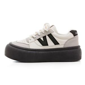 HUANQIU Нескользящие и износостойкие легкие низкие кроссовки для скейтбординга, женские, бежево-черные