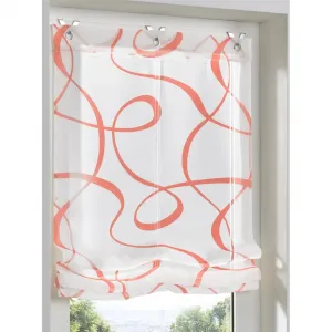 Шелковая рулонная штора с крючковым креплением Heine Home, бело-красный