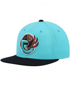 Мужская бирюзово-черная кепка Vancouver Grizzlies Hardwood Classics Team Two-Tone 2.0 Snapback Mitchell & Ness