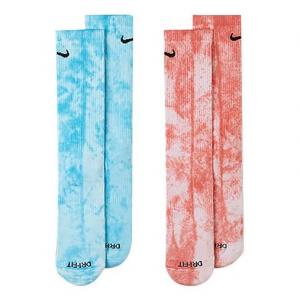 Носки Nike Unisex Everyday Plus Medium Stockings 2 Packs Blue/Red, красный