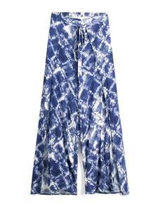 Широкие брюки Bershka, морской синий/ультрамарин синий