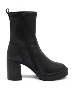 Черные эластичные ботильоны на каблуке 8 см. Emanuelle Vee, черный