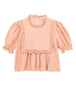 Блузка Ginevra из хлопка и льна The New Society, 05 Apricot