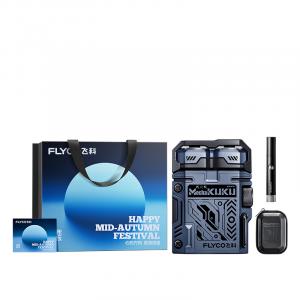 Бритва F001 поворотного типа, 3D плавающая дуга, двойное кольцо, сетка, интеллектуальная защита от застревания, металлический двойной магнитный защитный чехол Flyco, f001 dazzling синий, mid-autumn limited shopping bag