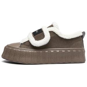 Термо легкие низкие скейтерские кроссовки women's La Chapelle, коричневый