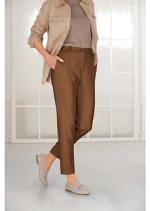 Брюки GOLDNER Hose Anna mit Rippenstruktur, цвет rost