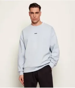 Толстовка Стенсон oversize fit Boss Green, небесно-голубой