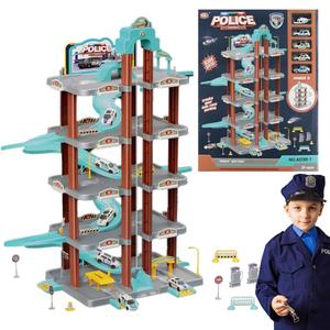 Полицейская парковка с аксессуарами, полицейский гараж, МЕГА КРЕАТИВНАЯ полиция Mega Creative