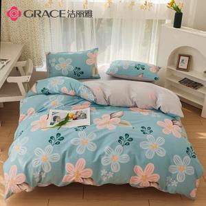 Jie Liya Пододеяльник 150х200 см, 100% хлопок, антибактериальный, цветочный принт